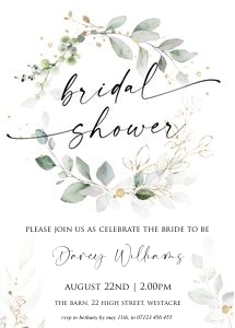 GL4 - Bridal Shower Wreath Invite design preview