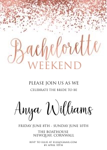 RGC - Bachelorette Weekend Invite 5x7 design preview