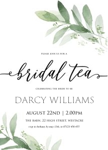GLG - Bridal Tea Invite design preview