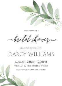 GLG - Bridal Shower Invite design preview
