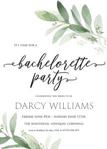 GLG - Bachelorette Party Invite design preview