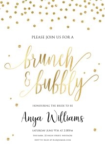GC1 - Brunch & Bubbly Invite design preview