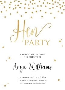 GC1 - Hen Party Invite design preview