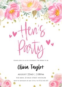 BG1 - Hens Party Invite: BG1 - Hen Party Invite