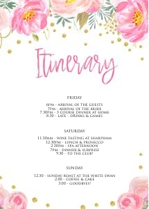 BG1 - Itinerary: BG1 - Hen Party Invite