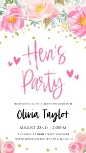 BG1 - Hens Party Mobile Invite: BG1 - Hen Party Mobile