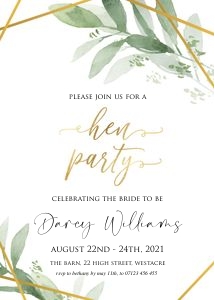 GG1 - Hen Party Invite design preview