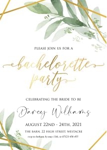 GG1 - Bachelorette Party Invite design preview