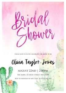 CF1 - Bridal Shower Invite design preview
