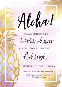 GPG - Aloha Invite design preview