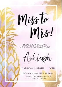 GPG - Miss to Mrs Invite design preview