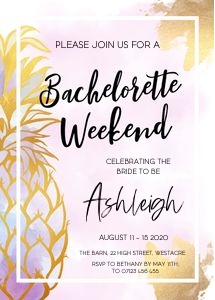GPG - Bachelorette Party Invite design preview