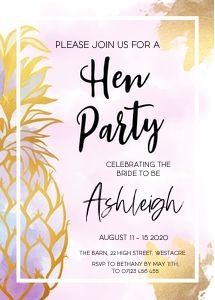 GPG - Hen Party Invite design preview