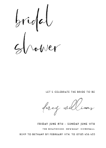 WL1 - Bridal Shower Invite design preview