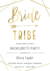 BT1 - Bachelorette Party Invite Gold design preview