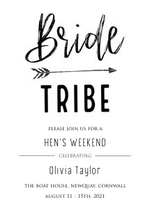 BT1 - Hen Weekend Invite Black design preview