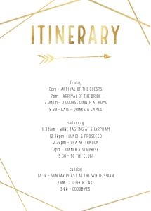 BT1 - Itinerary Gold design preview