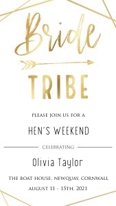 BT1 - Hen Weekend Mobile Gold design preview