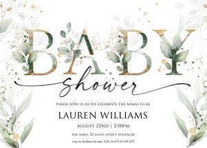 GL3 - Baby Shower Letting Invite design preview
