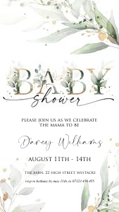 GL3 - Baby Letting Invite Mobile design preview