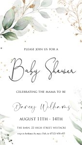 GL3 - Baby Shower Invite Mobile design preview