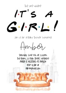FR1 - Its A Girl Invite design preview