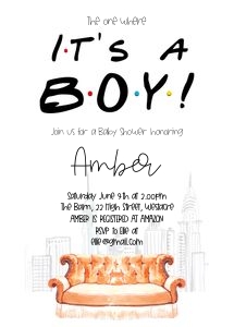 FR1 - Its A Boy Invite design preview