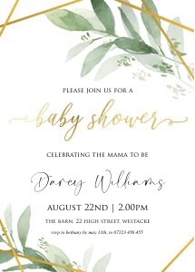 GE1 - Baby Shower Invite design preview
