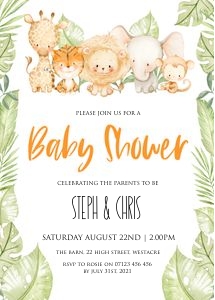 SA - Baby Shower Invite design preview