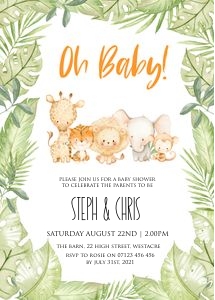 SA - Oh Baby Invite design preview