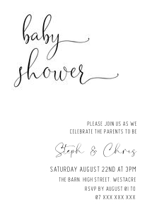 M1 - Baby Shower Invite design preview