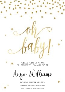 GG01 - Oh Baby Invite: GG01 - Oh Baby Invite