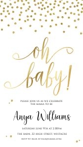 GG01 - Oh Baby Invite: GG01 - Oh Baby Mobile