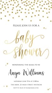 GG01 - Baby Shower Invite: GG01- Baby Shower Mobile