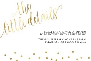 GG01 - The Little Details: GG01 - Baby Shower Invite