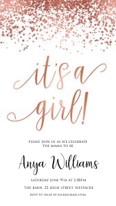 RG1 - Its A Girl Invite design preview