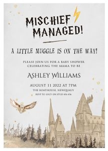 W1 - Mischief Managed 5 X 7 design preview