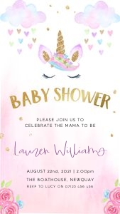 UN1 Baby Shower Mobile Invite design preview