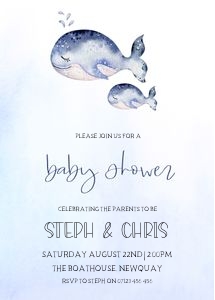 WH2 - Simple Baby Shower 5X7 design preview