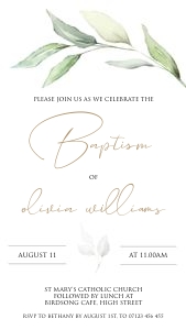 CL1 - Baptism Invite Mobile design preview