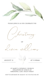 CL1 - Christening Mobile Invite design preview