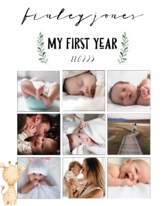 SF4 - First Year Photo Collage Minimal design preview
