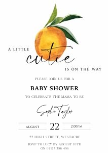 CO1 - Little Cutie Invite Simple 5x7 design preview