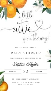 CO1 - Little Cutie Invite Mobile design preview