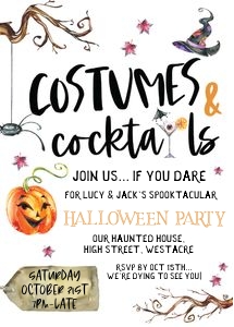 HW - Costumes & Cocktails 5x7 design preview
