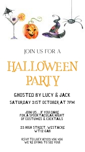 HW - Halloween Party Cartoon Mobile design preview