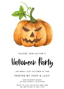 HW - Orange Pumpkin Halloween - 5x7 design preview