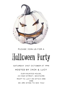 HW - White Pumpkin Halloween 5x7 design preview