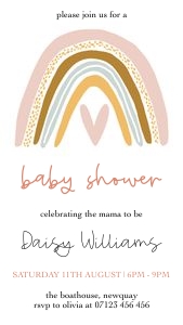 BR1 - Baby Shower Invite Mobile design preview