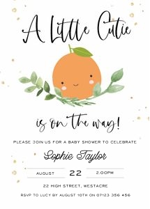 LC1 - Little Cutie Invite Dots 5x7 design preview